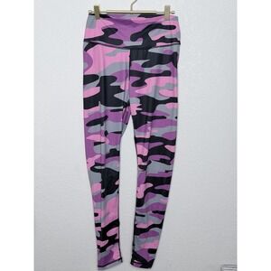 MB Minibeast Leggings Womens Size M Camo Pink Booty Scrunch Active Yoga Pants
